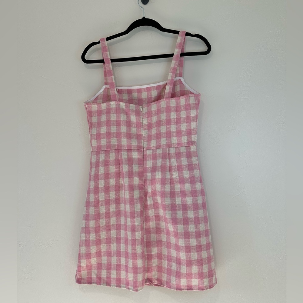 Cider Pink and White Plaid Women’s Dress - Picture 3 of 4